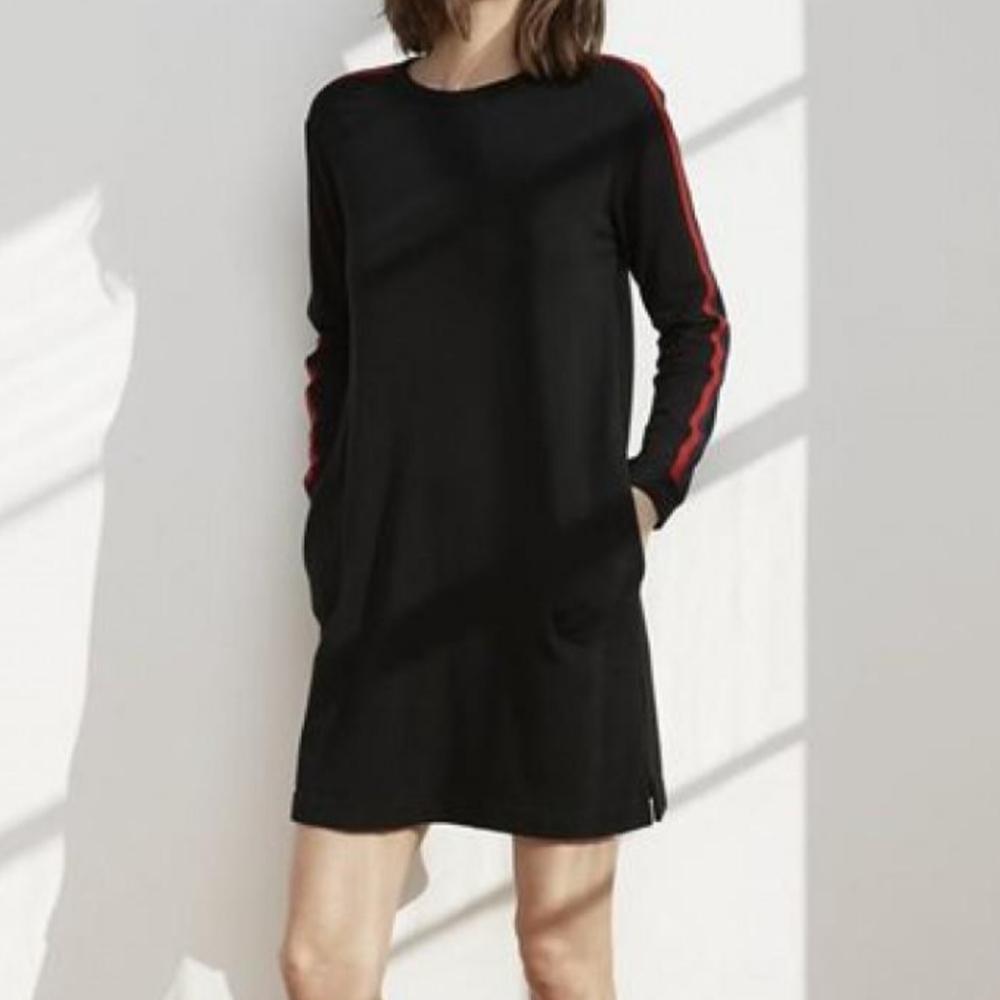 New with tags Velvet by Graham & Spencer Breck Army green stripe dress size XS